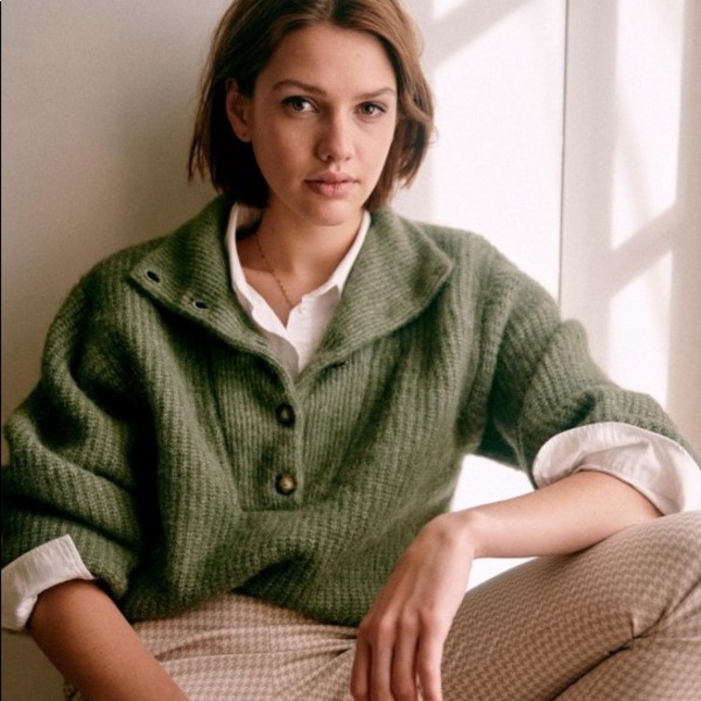 BRAND NEW Sézane Micky Jumper (Khaki)